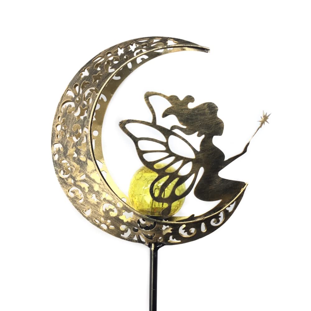 Andoer Outdoor Solar Light, Metal Garden Decoration, Waterproof Lawn Lamp, Auto On/Off, for Garden Patio Path Yard Lawn, Warm White