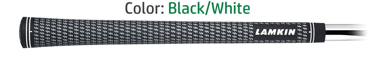 Lamkin Crossline Golf Grips, Swinging Grips, Black/White