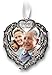 Christmas Memorial Picture Ornament - Forever in Our Hearts - Silver Heart with Heart Shaped Angel Wings - in Memory Photo Ornament - 3.5