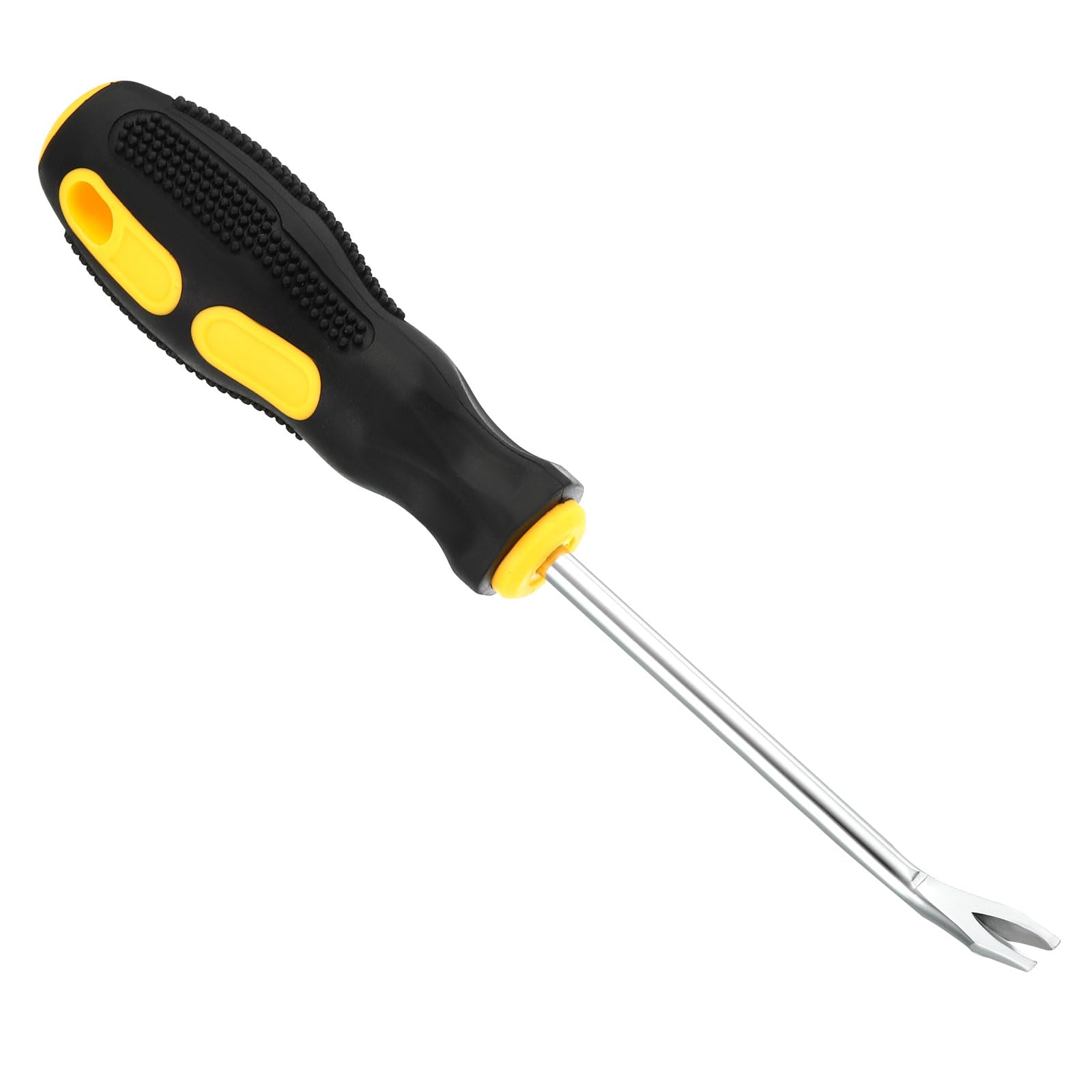 PATIKIL Upholstery Staple Remover, 4" V Curved Construction Staple Puller Staple Nail Tack Tool for Furniture Wooden Floor Photo Frame, Yellow