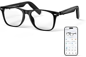 GetD AI Glasses for Men & Women, Smart Glasses Powered by ChatGPT, AI Real-time Translation with 145 languages, 11H Music Play, Bluetooth Glasses with Anti-Blue Light Lens for Daily Use, Travel