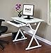 OneSpace Ultramodern Glass Computer Desk, White