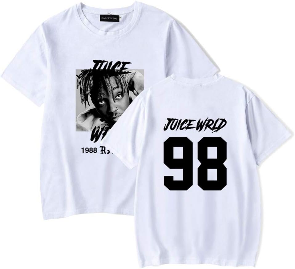 bling bling beauty Women's Juice Wrld 999 Hip Hop Singer Fans T-Shirt Double Sided Short Sleeve Tops