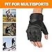 accmor Tactical Gloves Military Rubber Hard Knuckle Gloves Fingerless/Half Finger Outdoor Gloves Fit for Cycling Airsoft Paintball Motorcycle Hiking Camping