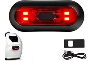 Spkaodngo LED Helmet Light,Motorcycle Helmet Brake Light Rechargeable Bike Rear Red Warning Light for Night