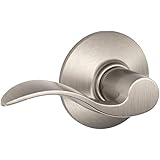 SCHLAGE F10 V Acc 619 Hall & Closet (Passage) Cylindrical Lock, 1 Pack, Satin Nickel