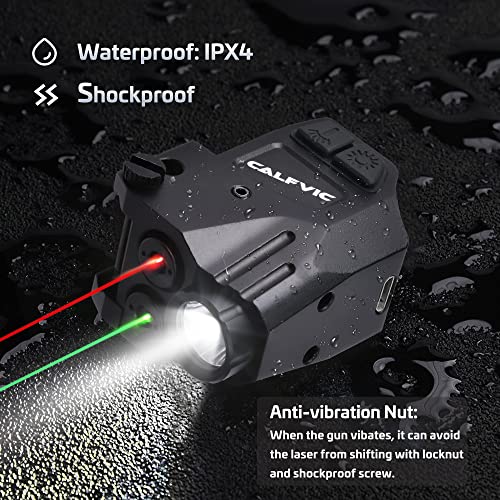 Red Green Pistol Light Beam for Handguns,500 Lumens Shockproof Laser
