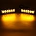 FOXCID 2 X 6 LED 9 Modes Traffic Advisor Emergency Warning Vehicle Strobe Lights for Interior Roof/Dash/Windshield/Grille/Deck Universal Waterproof (Amber/Yellow)