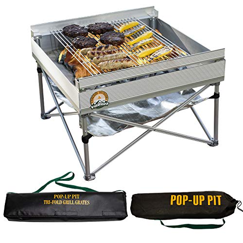 Amazon Com Pop Up Fire Pit Portable Outdoor Fire Pit And Bbq