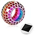 Solar Lights, New Arrival Color Changing Solar Powered Mosaic Glass Ball Led Garden Lights, EGRD Rechargeable Solar Table Lights, Outdoor Waterproof Solar Night Lights Table Lamps for Decorations Gift