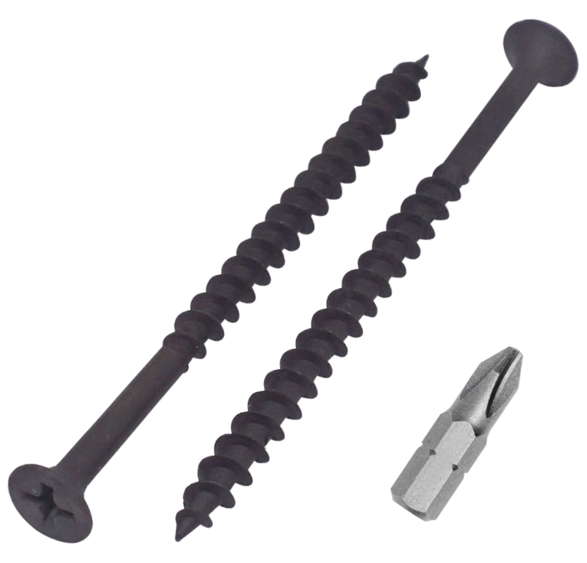 SKIR'CO (150 pcs) Black Phosphate Finish 4.2 x 75 mm Drywall Screws, Wood Screws, Phillips Bugle Head, Plasterboard Screws