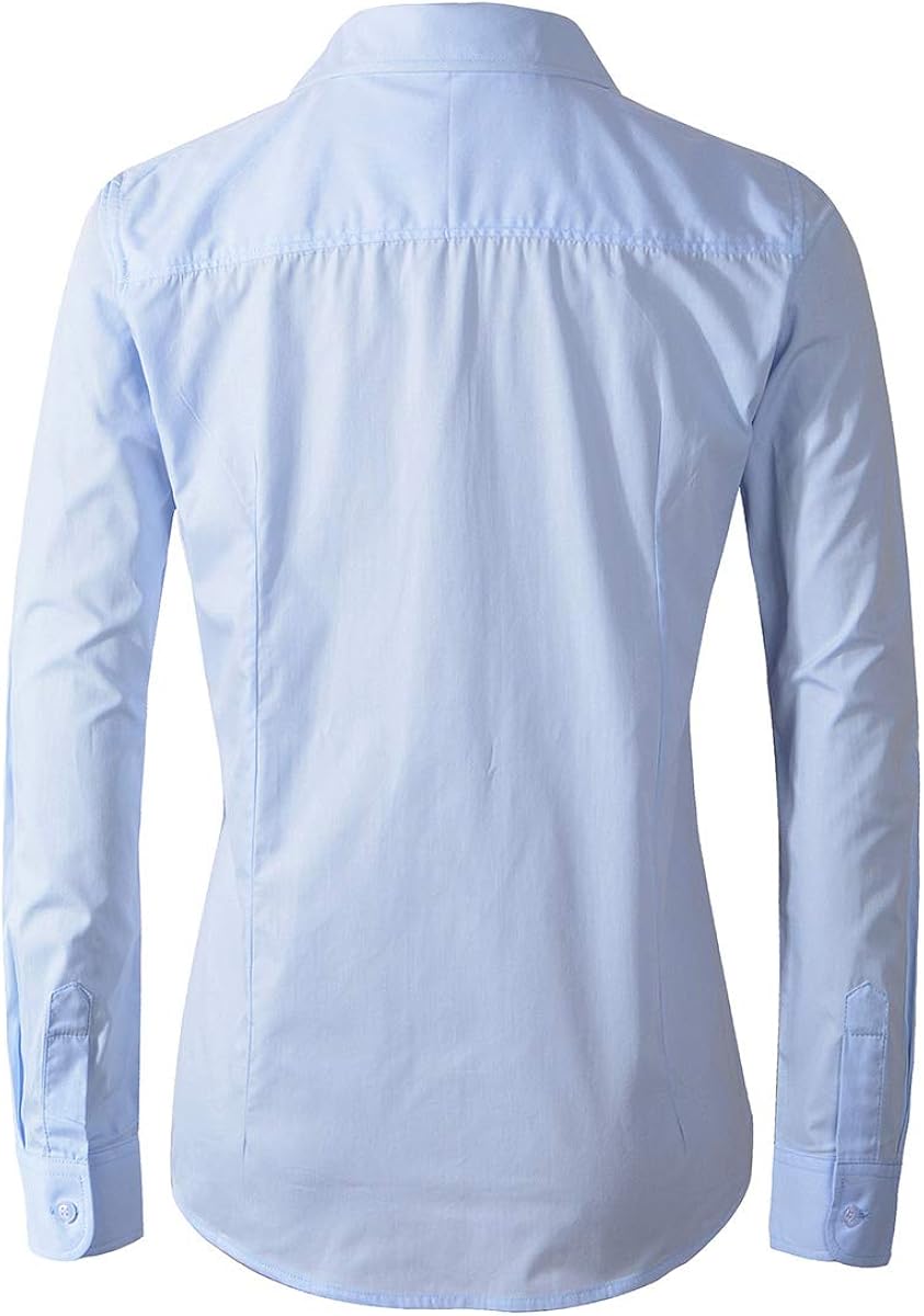 Beninos Women's Formal Work Wear White Simple Shirt at  Women’s Clothing store