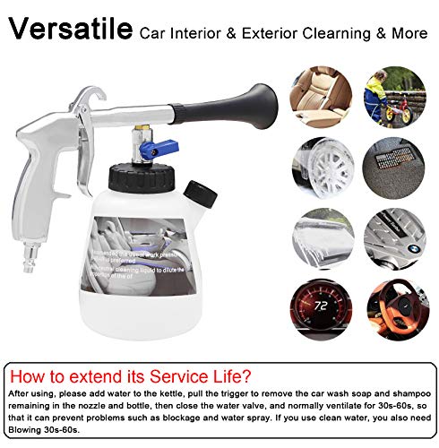 CARFKA High Pressure Car Cleaning Gun, Professional Car Wash kit with 1L Bottle, Spray Nozzle Car Wash Gun Foam Lance (US Edition)