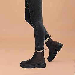 JABASIC Women Chelsea Boots Low Heel Elastic Ankle