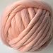 FloraKnit 8.5oz (0.55 lb) 100% Merino Wool Super Chunky Yarn Bulky Roving Yarn for Arm Knitting, Crocheting Felting, Making Rugs Blanket and Crafts Pale Pink 54 Yards