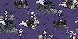 Springs Creative Products Group Disney Nightmare Before Christmas Scenic Fabric, 43 by 44-Inch Wide, Purple