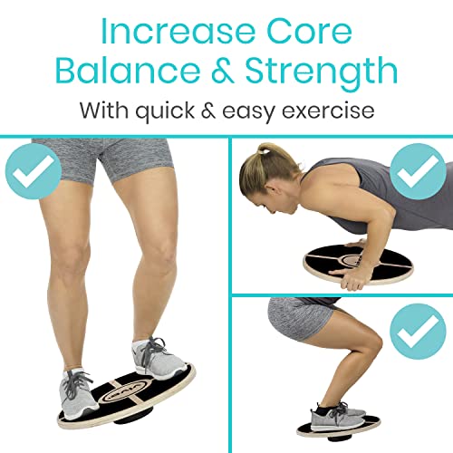 Vive Fit Balance Board Wooden Self Balancing Wobble Platform Wood