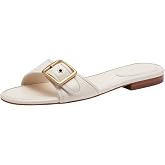 Coach Women's Margot Leather Flat Sandals
