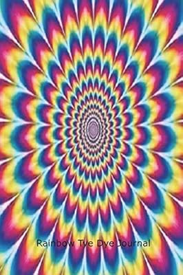 Rainbow Tye Dye Journal Psychedelic Colorful Art Drawing Activity