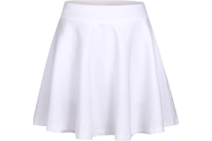 Zaclotre Skorts Skirts for Girls Elastic High Waisted Tennis Skirt with 2 Pockets Athletic Golf Workout Sports Shorts