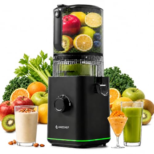 Extractor de Zumo 155 mm con Tolva de 2,5 L, Prensado en Frío