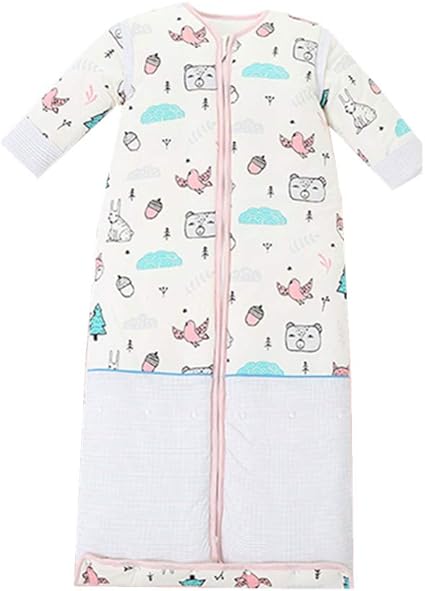 Amazon スリーパー 赤ちゃん 秋 冬 綿100 柔らかく 通気性も抜群 かわいい ベビー 暖かい 寝冷え防止 赤ちゃんの寝袋 秋冬 厚い 蹴られない 子供用 子供用 袖を外す 2段調節できます ピンク 1サイズは3 8歳に似合います スリーパー ベビー マタニティ 通販