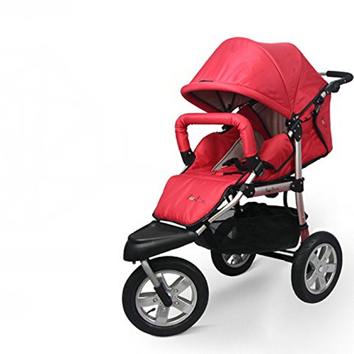 BabyBoom high Landscape Pram Stroller, Rubber Wheel Jogging Stroller