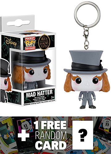 Mad Hatter: Funko Pocket POP! x Alice Through The Looking Glass Mini-Figural Keychain + 1 FREE Classic Disney Trading Card Bundle (07594)