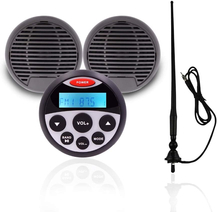 Waterproof Marine Stereo Bluetooth Audio System Radio Amazon.co.uk