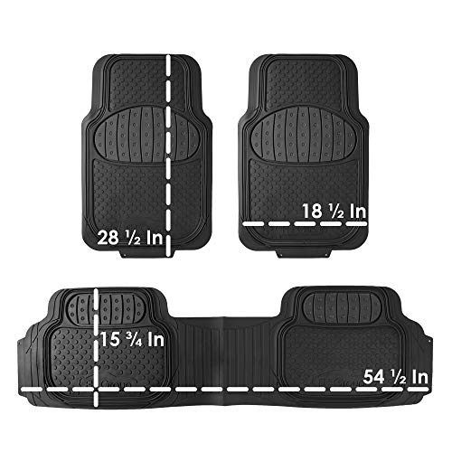 FH Group Car Floor Mats HeavyDuty Rubber Floor Mats for Cars, Universal Fit Full Set
