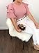 DUBACH Women's Half Bell Sleeve Shirts Pink XL