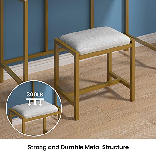 POVISON Vanity Desk with Lighted Mirror, Makeup Vanity Table with Touch