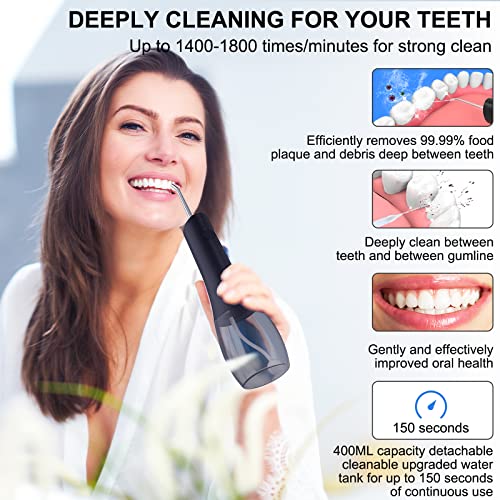 Water flossers Teeth, VAPTEC Cordless Cleaner, 400ml Large Capacity