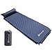 FreeLand Camping Sleeping Pad Self Inflating with Attached Pillow, Compact, Lightweight, Large, Dark Navy Blue Color