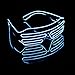 iChase Light Up Glasses ,EL Wire Fashion Neon Shutter Electroluminescent Flashing LED Sunglasses with Battery case Controller for Halloween Christmas Birthday Party Favor (Blue)