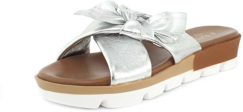 white mountain bow footbed sandals