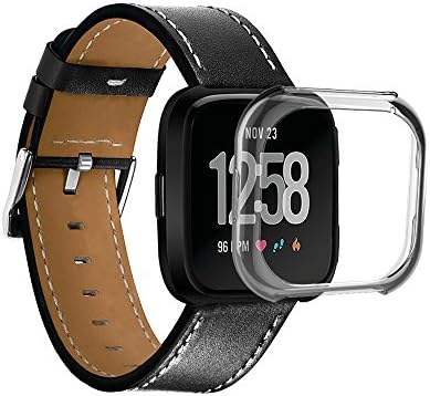 For Fitbit Versa Case, Fitbit Versa Clear Soft TPU Protector Shock-proof and Shatter-resistant Clear Cover Case for Fitbit Versa Smart Watch Assesories Slim Scratch Resistant Soft Case(transparent)