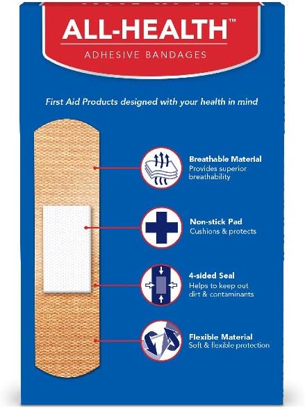 All Health Flexible Fabric Adhesive Bandages, 30 Count: Health & Personal Care