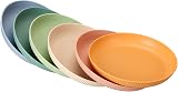 CSYY 6pcs Unbreakable Dinner Plates Set 9 Inch Plastic Deep Plates view 7
