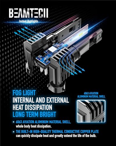 BEAMTECH H11 Bombilla LED antiniebla, bombillas LED Powersports para ...