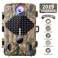 FUNSHION Trail Camera 16MP 1080P Wildlife Hunting Camera with 49 Infrared LEDs Night Vision up to 65ft,120° Wide Angle Lens,IP56 Waterproof and Faster 0.2s-0.6s Triggering Time (1)