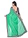 Shonaya Women's Embroidered Georgette Green Half & Half Saree With Unstitched Blouse Piece