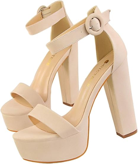 light pink platform heels