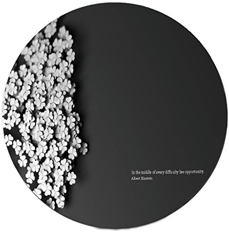 BWOOLL Albert Einstein Quote Wallpaper Mouse Pad Round Non-Slip Rubber Mouse Pad (7.87 X 7.87 inch)