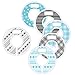 Blulu Clothing Rack Size Dividers Round Hanger Dividers Blue and Gray with Marker Pen, Dot, Star and Grid (6 Pieces)