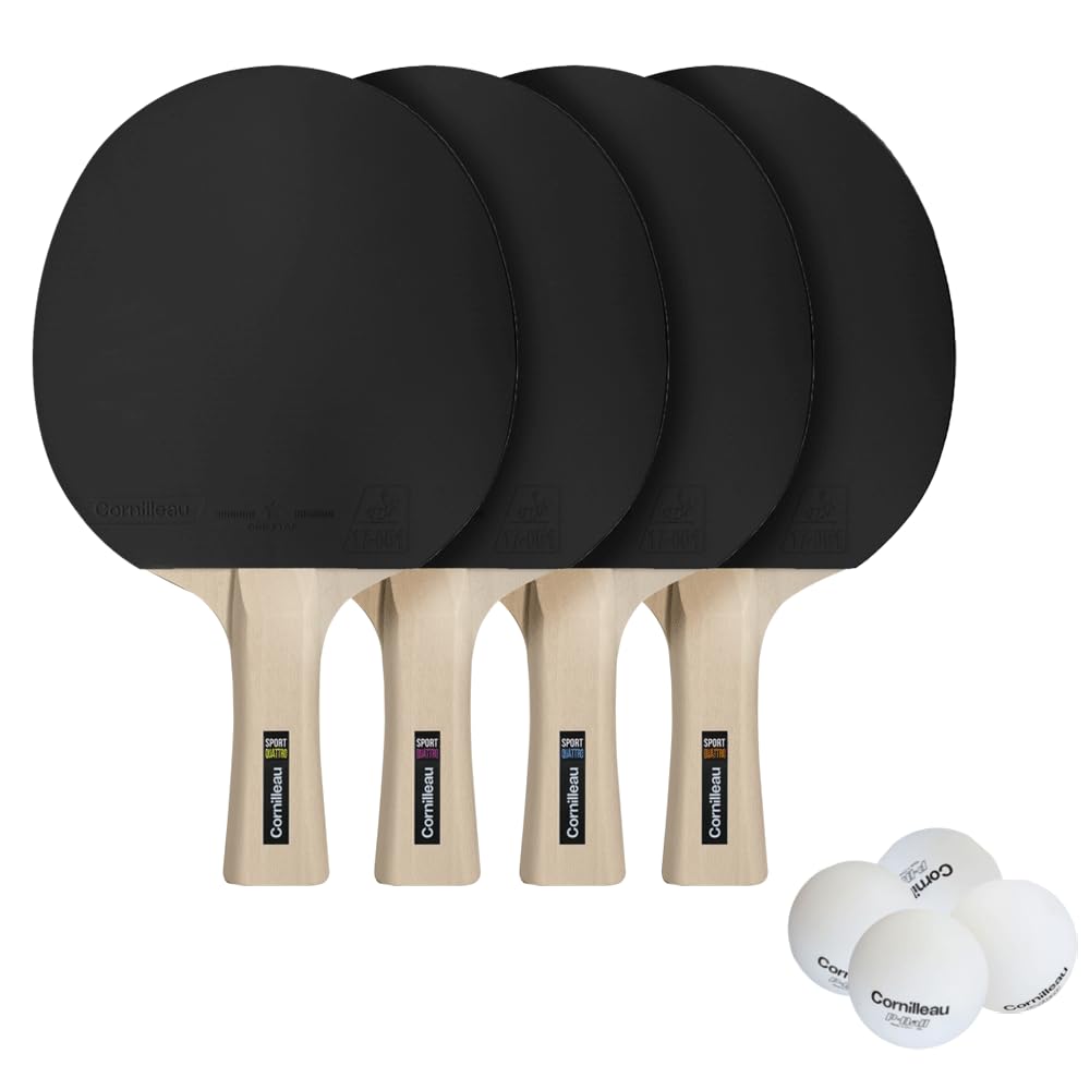 Cornilleau Sport Quattro Table Tennis Set (4 Bats and 4 Balls)