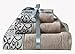 XFXHome Bath Towel Set 100% Quality Cotton, Elegant Soft and Absorbency, Decorative Towel for Bathroom, Machine Washable, 3 piece (Brown)