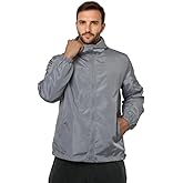 congluoki Mens Windbreaker Jackets Lightweight Hooded Zippered Jackets for Men Hiking Cycling Sportswear