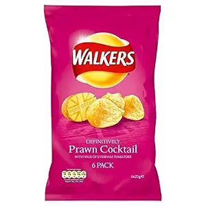Walkers Crisps - Prawn Cocktail (6x25g) by "Walkers (Crisps, Snacks &amp; Dips)"