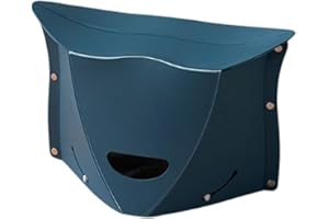 Swpato Folding Portable Camping Hiking Stool with Handbag Function - Lightweight Collapsable Travel Chairs for BBQ, Library & Backpacking - Outdoor Ultralight Mini Step Stool Foldable(Blue Large)